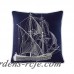 Longshore Tides Caton Tall Ship Outdoor Sunbrella Throw pillow LNTS1533